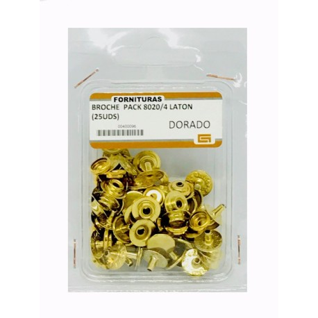BROCHE  PACK 8020/4 LATON (25UDS)