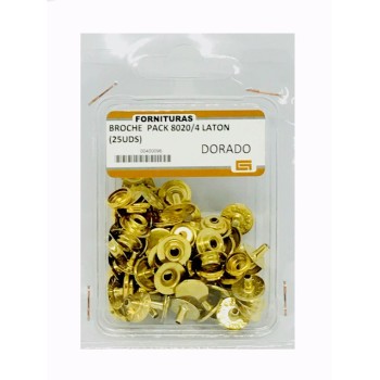 BROCHE  PACK 8020/4 LATON (25UDS)