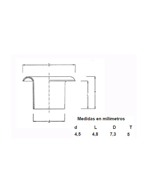 OJETES DE LATON 315/2 CAJA (1000)
