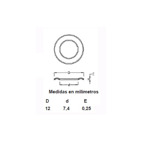 ARANDELAS LATON OJETE 315/16 (1000)