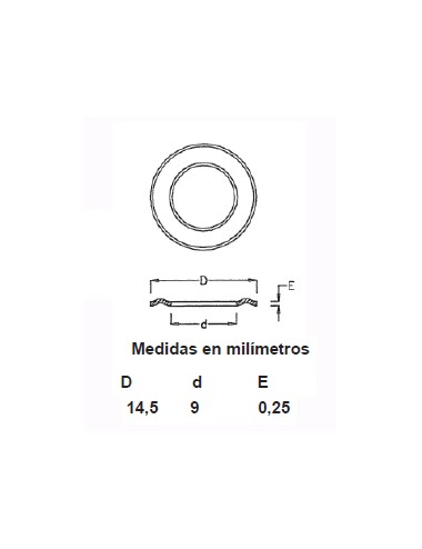ARANDELAS LATON OJETE 315/17 (1000)