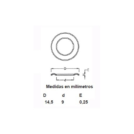 ARANDELAS LATON OJETE 315/17 (1000)