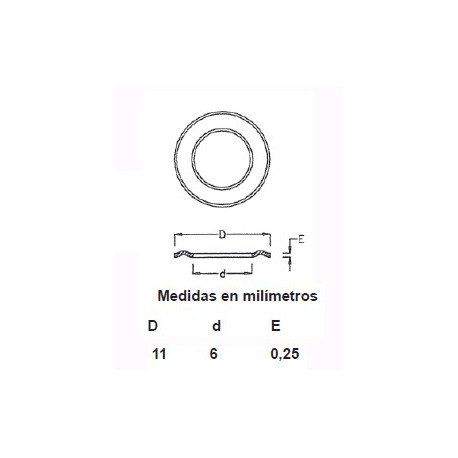 ARANDELAS LATON OJETE 315/8 (1000)