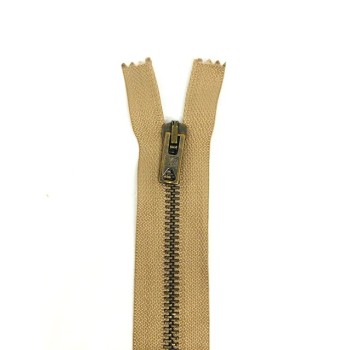 CREMALLERA METAL Nº5 C/SEP.80CM. (DIENTE ENVEJECIDO)