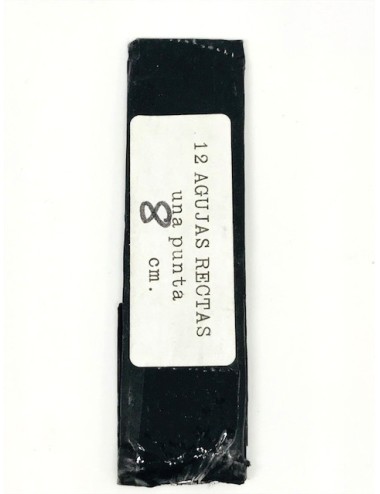 AGUJA RECTA PUNTA 8CM.R.H. (UNIDAD)