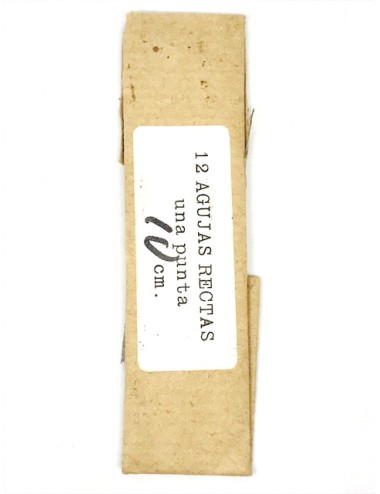 AGUJA RECTA PUNTA 10CM. R.H. (UNIDAD)