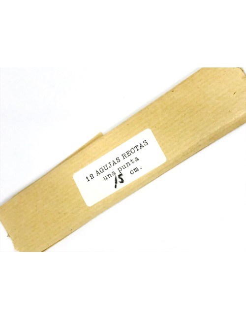 AGUJA RECTA PUNTA 15CM. R.H. (UNIDAD)