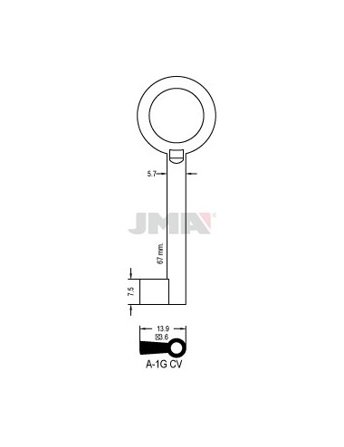 LLAVE JMA ARMARIO A 1G CV
