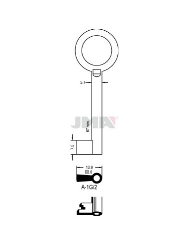 LLAVE JMA ARMARIO A 1G/2