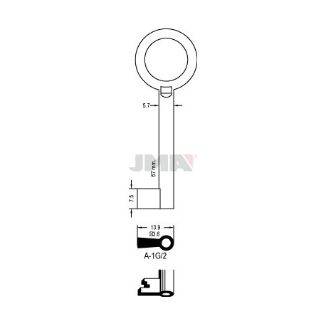 LLAVE JMA ARMARIO A 1G/2