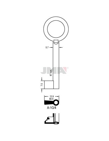 LLAVE JMA ARMARIO A 1G/4