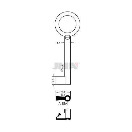 LLAVE JMA ARMARIO A 1G/4