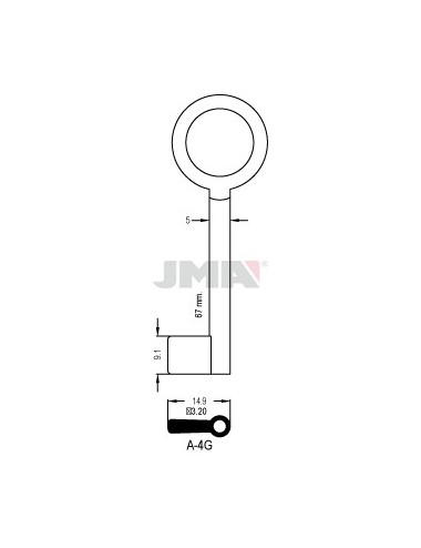 LLAVE JMA ARMARIO A 4G