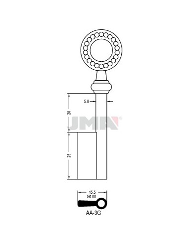 LLAVE JMA ARMARIO AA 3G