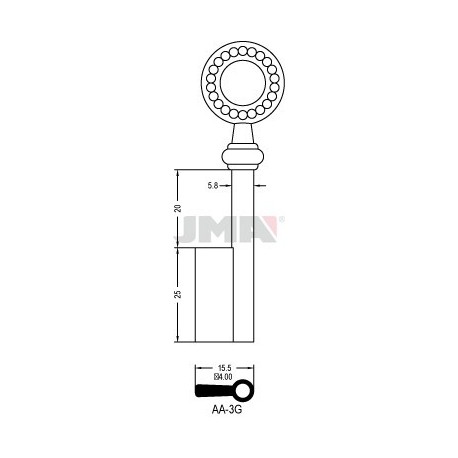 LLAVE JMA ARMARIO AA 3G