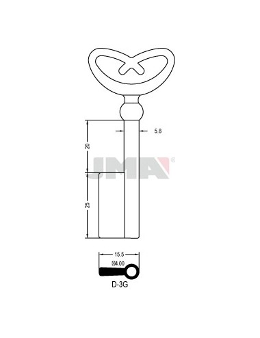 LLAVE JMA ARMARIO D 3G