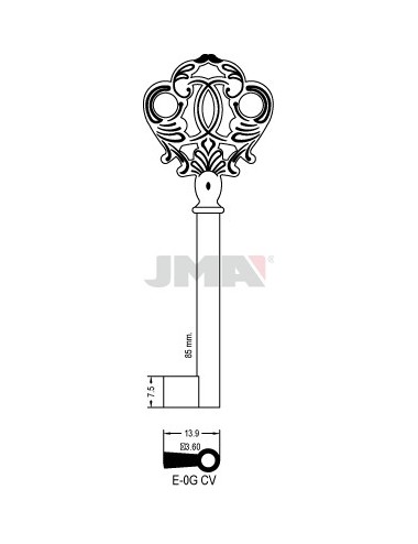 LLAVE JMA ARMARIO E 0G (CV)