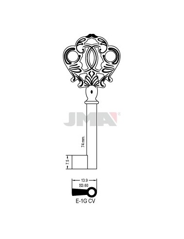 LLAVE JMA ARMARIO E 1G (CV)