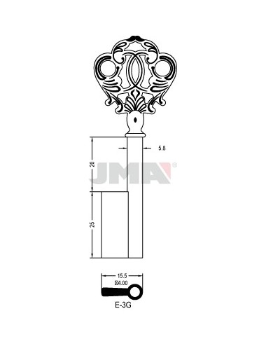 LLAVE JMA ARMARIO E 3G
