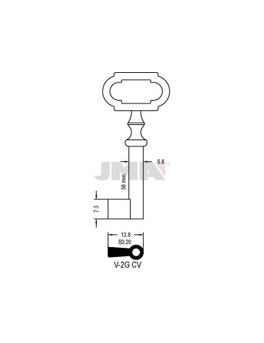 LLAVE JMA ARMARIO V 2G (CV)