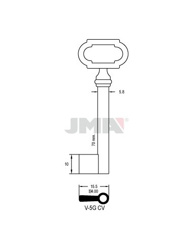 LLAVE JMA ARMARIO V 5G (CV)