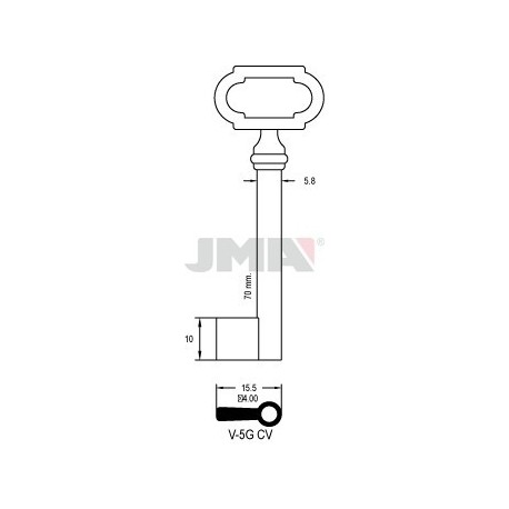 LLAVE JMA ARMARIO V 5G (CV)