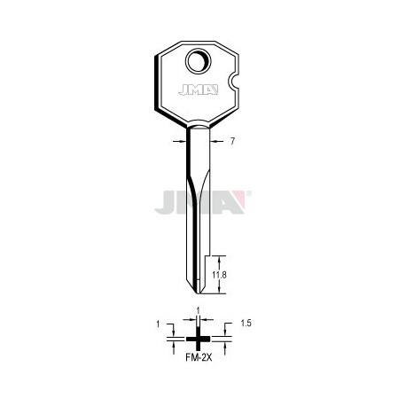 LLAVE JMA CRUCIFORME FM 2X