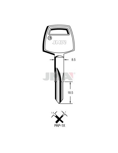 LLAVE JMA CRUCIFORME PAP 1X