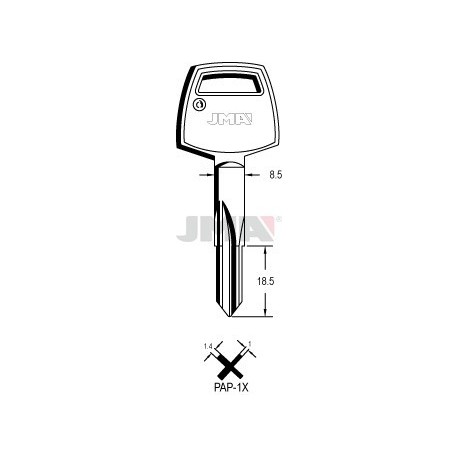 LLAVE JMA CRUCIFORME PAP 1X