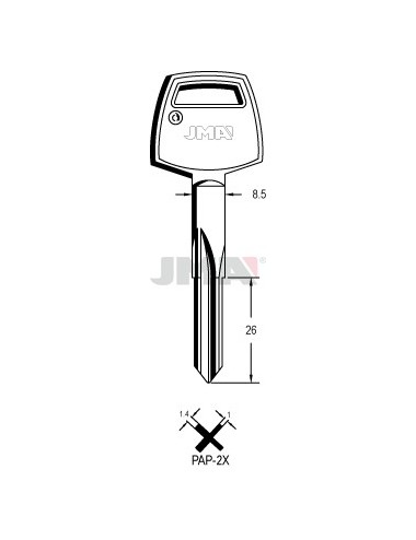 LLAVE JMA CRUCIFORME PAP 2X