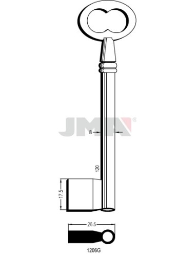 LLAVE JMA GORJA 1206 G
