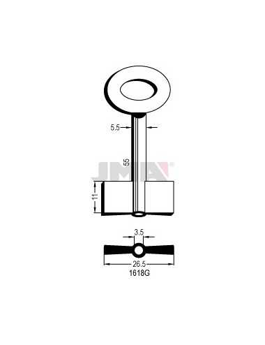 LLAVE JMA GORJA 1618G