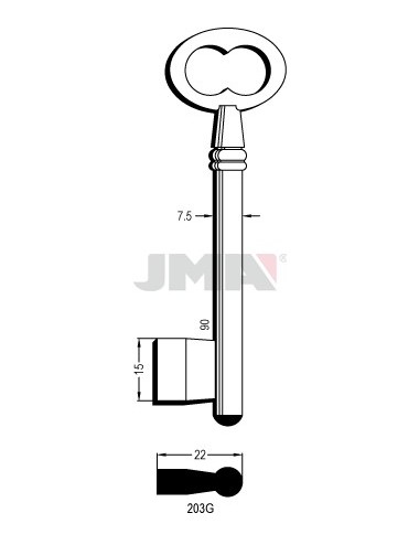 LLAVE JMA GORJA 203 G