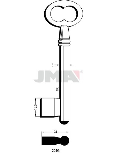 LLAVE JMA GORJA 204G
