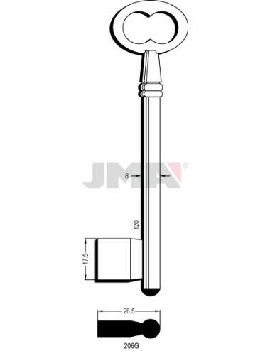 LLAVE JMA GORJA 206 G