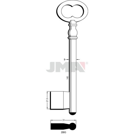LLAVE JMA GORJA 208 G