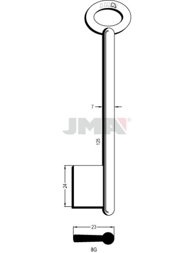 LLAVE JMA GORJA 8G