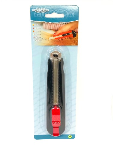CUTTER PROFESIONAL PLAST. NEGRO 16CM CON GUIA