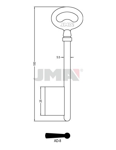 LLAVE JMA GORJA AD 8
