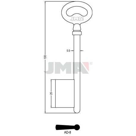 LLAVE JMA GORJA AD 8