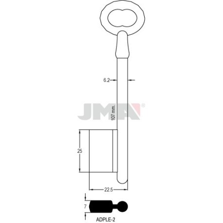 LLAVE JMA GORJA ADPLE 2