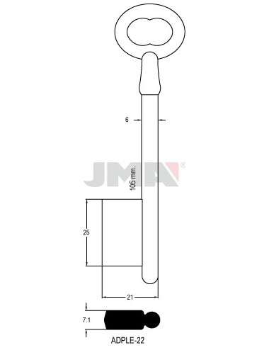 LLAVE JMA GORJA ADPLE 22