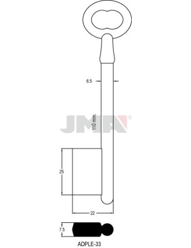 LLAVE JMA GORJA ADPLE 33