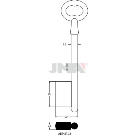 LLAVE JMA GORJA ADPLE 33