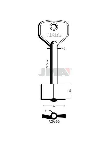 LLAVE JMA GORJA AGA 9G