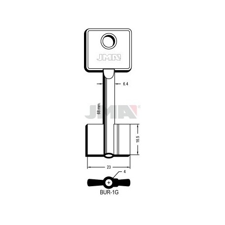 LLAVE JMA GORJA BUR 1G