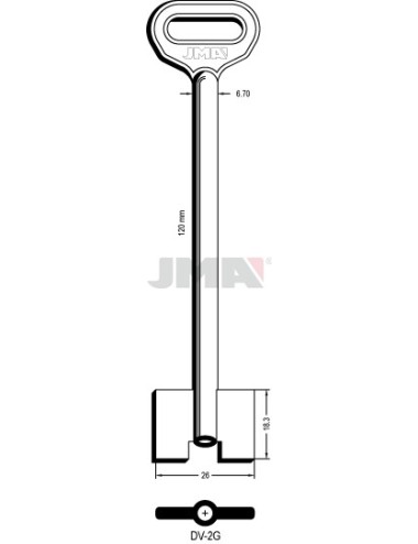 LLAVE JMA GORJA DV 2G