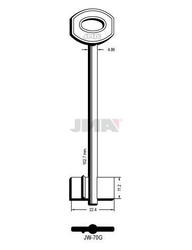 LLAVE JMA GORJA JW 70G  (2J6G) ERREBI