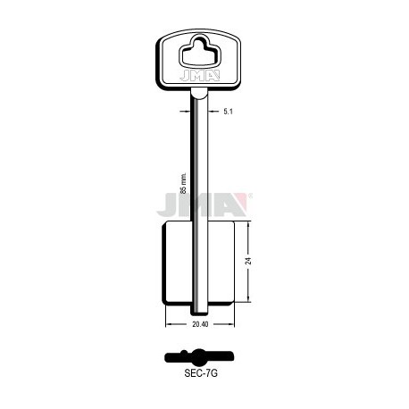 LLAVE JMA GORJA SEC 7G