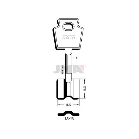 LLAVE JMA GORJA TEC 1G